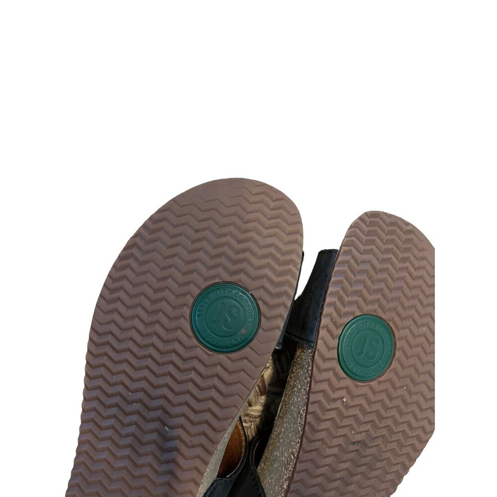 Josef Seibel Tonga 25 Strappy Leather Sandals Size 41/9.5-10 Comfort Cork Sole - Picture 10 of 11